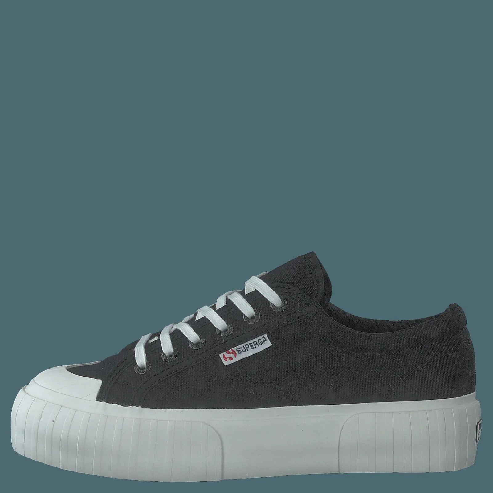 Superga 2631 Stripe Platform Blk-wht Avorio