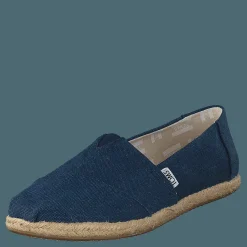 Toms Alpargata Navy Washed Canvas Rope Sole
