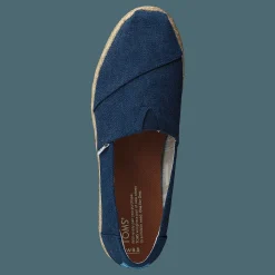 Toms Alpargata Navy Washed Canvas Rope Sole