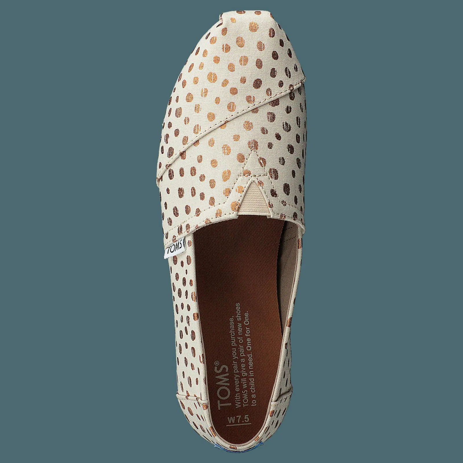 Toms Alpargata Rose Gold/natural Canvas Dots