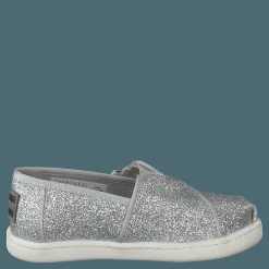 Barn Toms Alpargata Tiny Silver Iridescent Glimmer