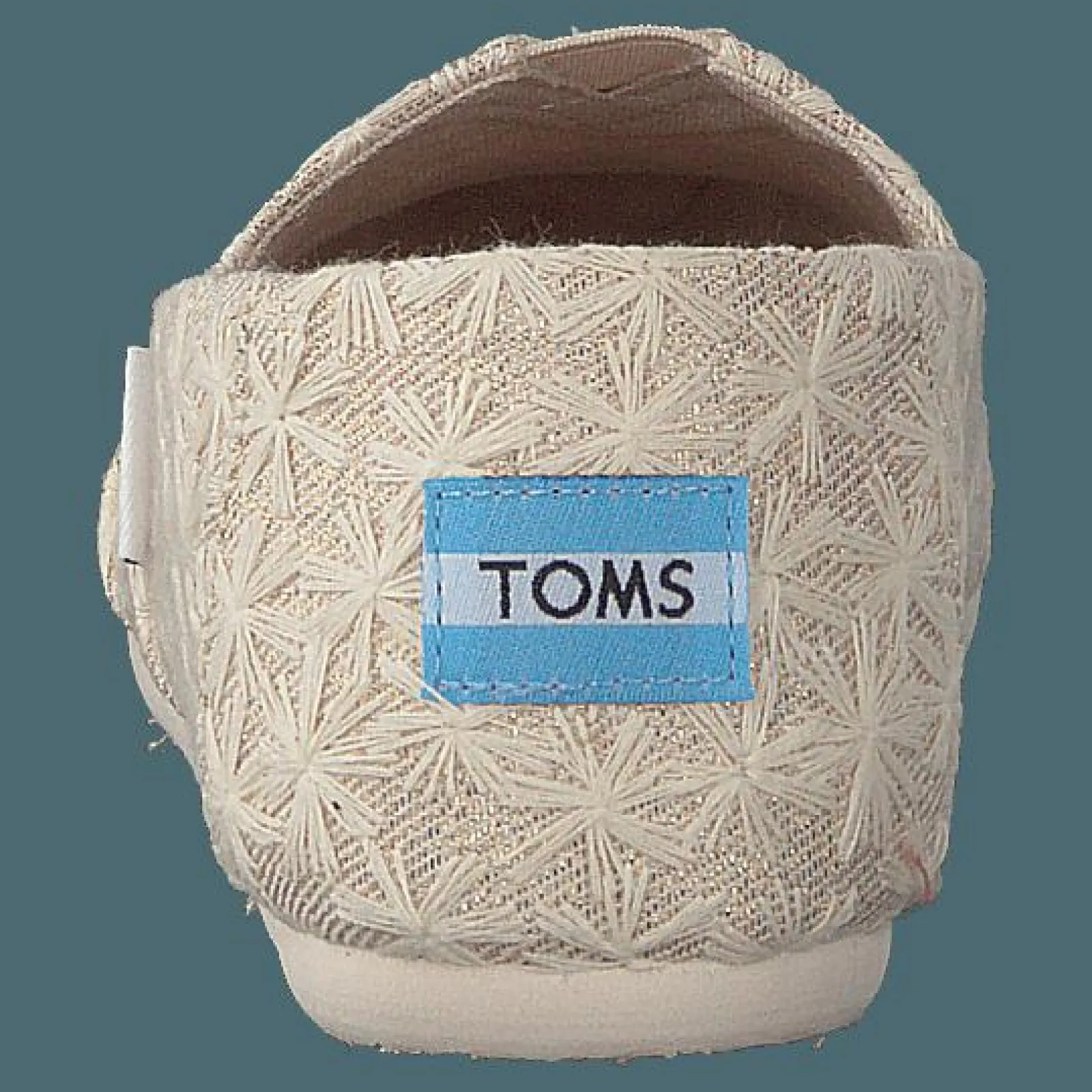 Barn Toms Alpargata Youth Natural Daisy Metallic