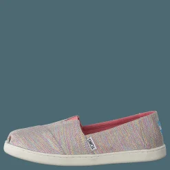 Barn Toms Alpargata Youth Pink Multi Twill Glimmer