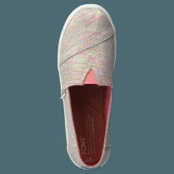 Barn Toms Alpargata Youth Pink Multi Twill Glimmer