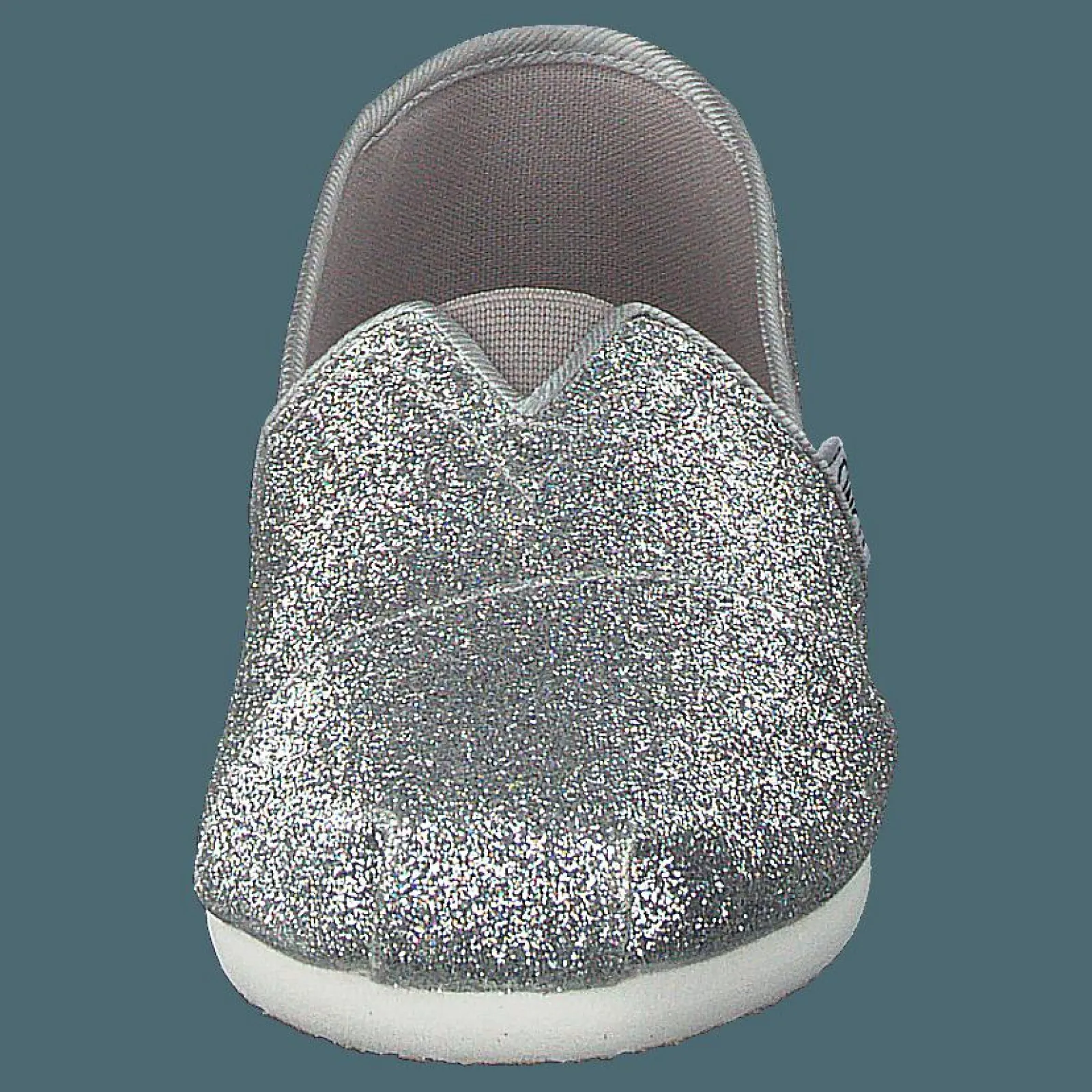 Barn Toms Alpargata Youth Silver Iridescent Glimmer
