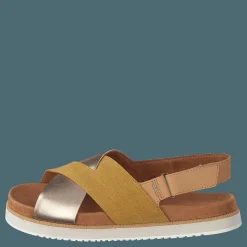 Toms Amb Gld Suede/metall Wm Marisa Gold