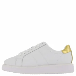 Lauren Ralph Lauren Angeline IV Action Leather Sneaker RL White / RL Gold