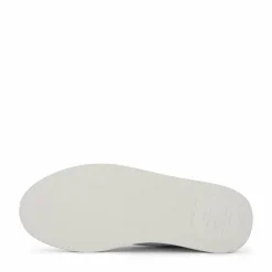 Lauren Ralph Lauren Angeline IV Leather & Haircalf Trainer Snow White/Chestnut Brown