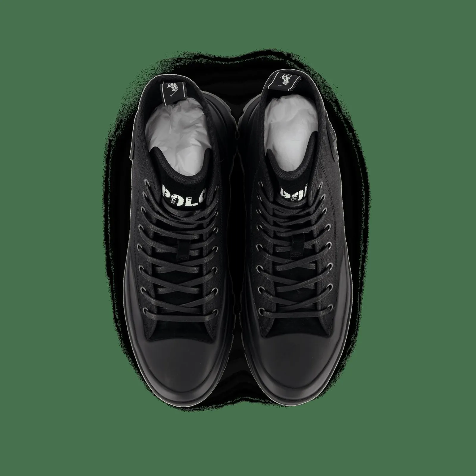 Polo Ralph Lauren Armin Waxed Twill Trainer Boot Black