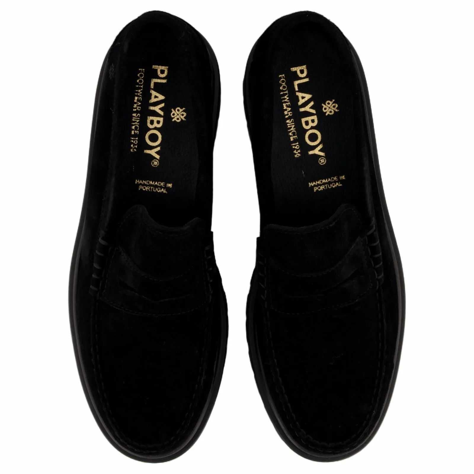 Playboy Footwear Austin Black Suede