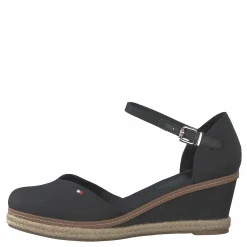 Tommy Hilfiger Basic Closed Toe Mid Wedge Black Bds