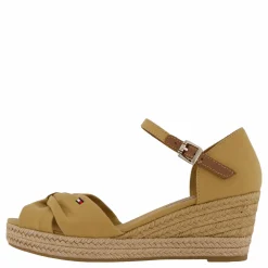 Tommy Hilfiger Basic Open Toe Mid Wedge Khaki