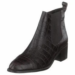 Bianco Biacarol Croco Dress Chelsea Dark Brown