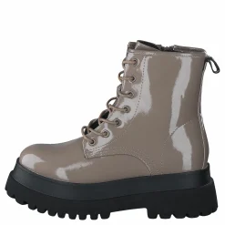 Bianco Biagas Laced Up Platform Boot Taupe