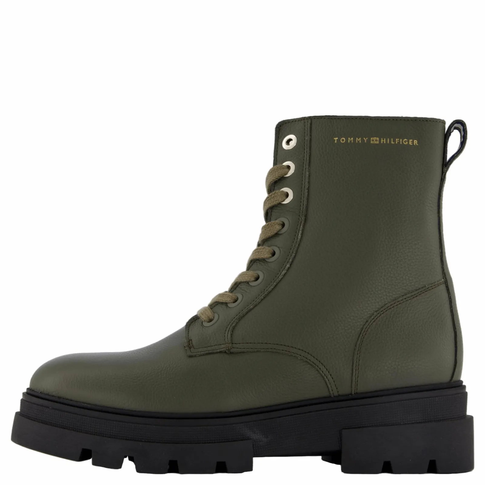 Tommy Hilfiger Bicolor Leather Lace-up Army Green