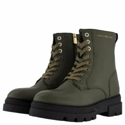 Tommy Hilfiger Bicolor Leather Lace-up Army Green