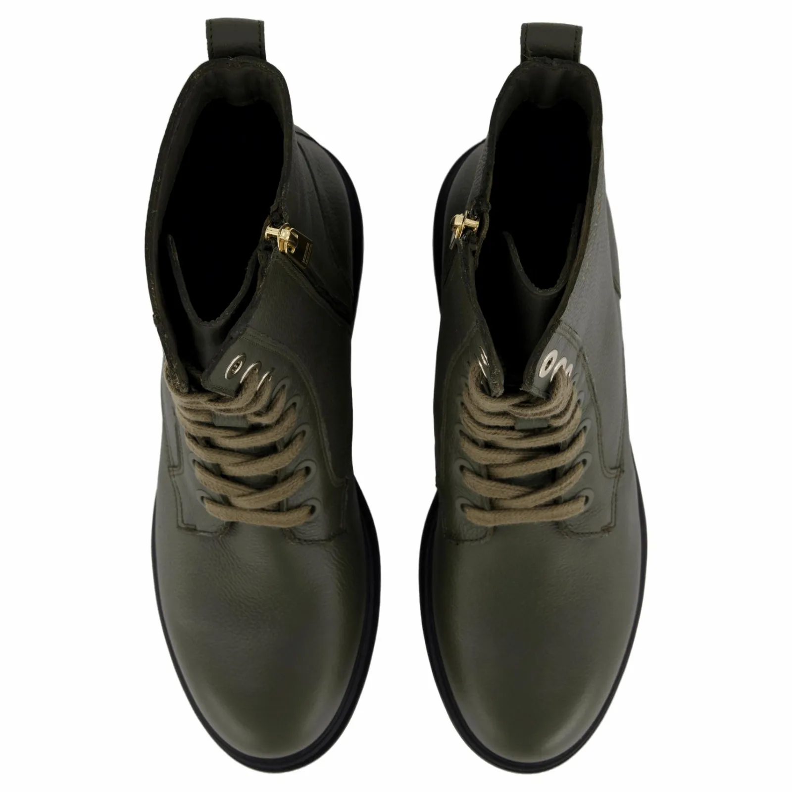 Tommy Hilfiger Bicolor Leather Lace-up Army Green