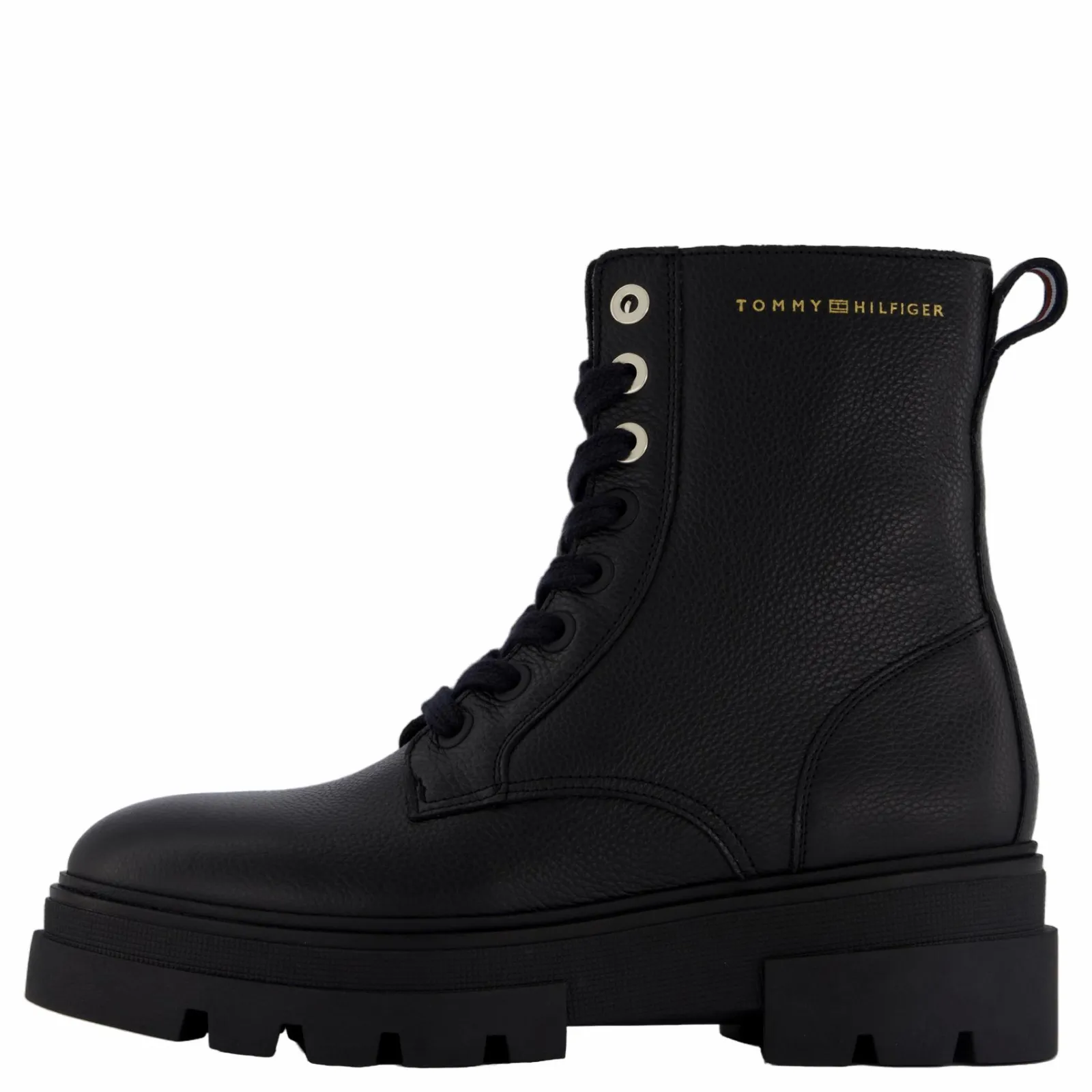 Tommy Hilfiger Bicolor Leather Lace-up Black