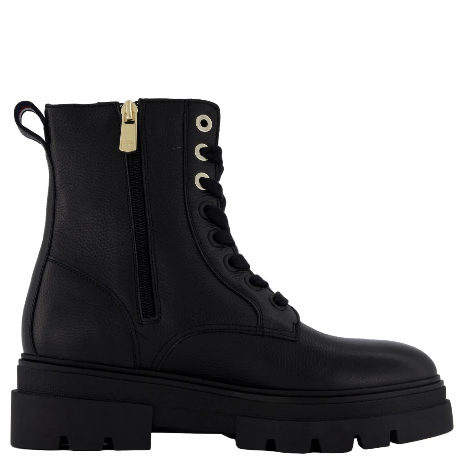 Tommy Hilfiger Bicolor Leather Lace-up Black