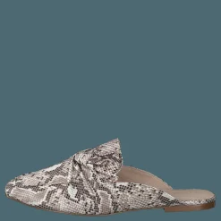 Bianco Birke Assymetric Bow Mule 610 - Snake