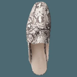 Bianco Birke Assymetric Bow Mule 610 - Snake