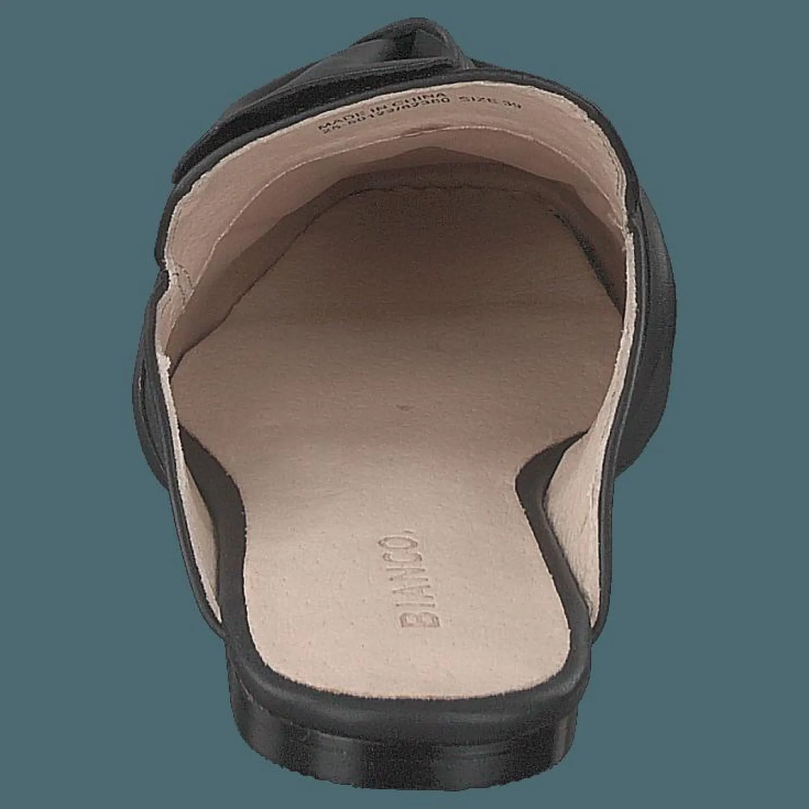 Bianco Birke Assymetric Bow Mule 100 - Black