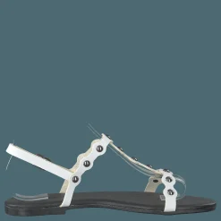 Bianco Bitt Leather Studs Sandal 800 - White