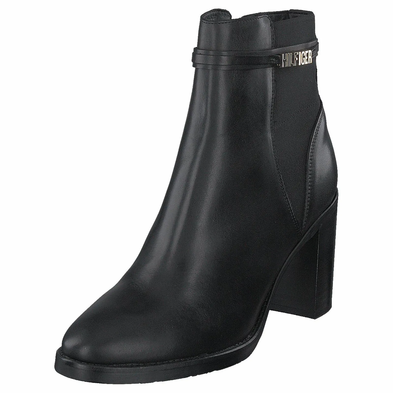 Tommy Hilfiger Block Branding High Heel Boot Black