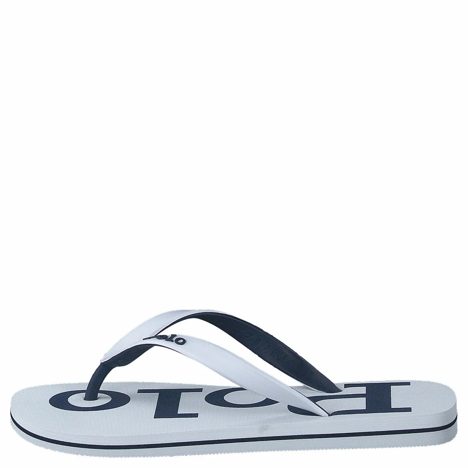 Polo Ralph Lauren Bolt Logo Flip-Flop White / Newport Navy