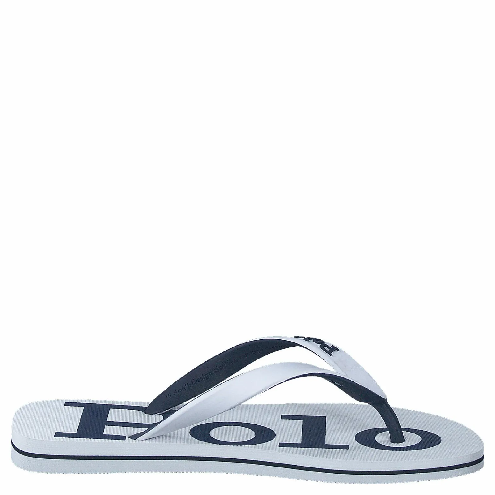 Polo Ralph Lauren Bolt Logo Flip-Flop White / Newport Navy