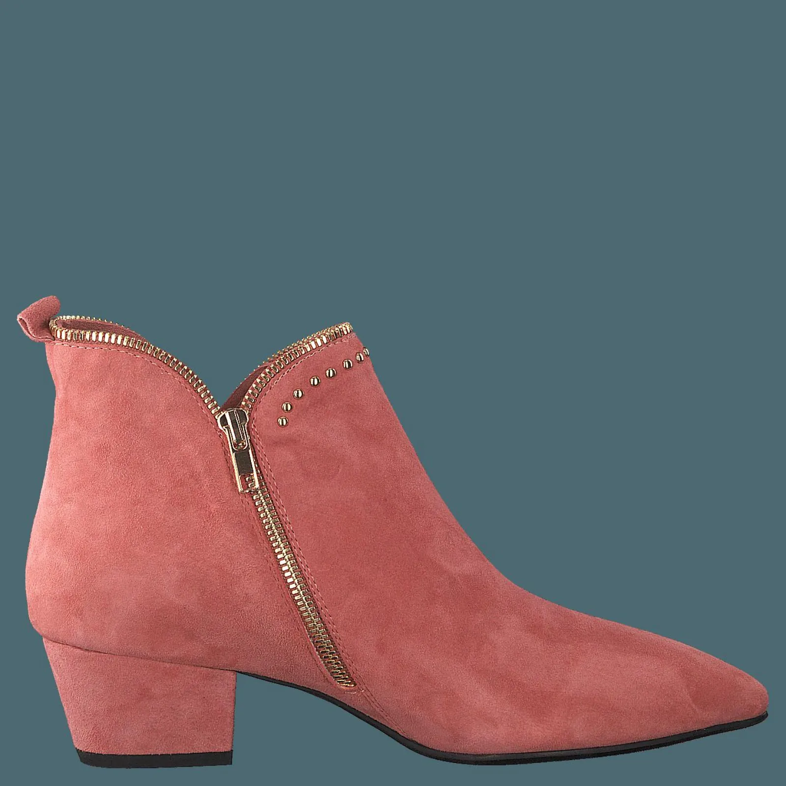 Sofie Schnoor Boot Raw Zip Suede Cher - Cherry