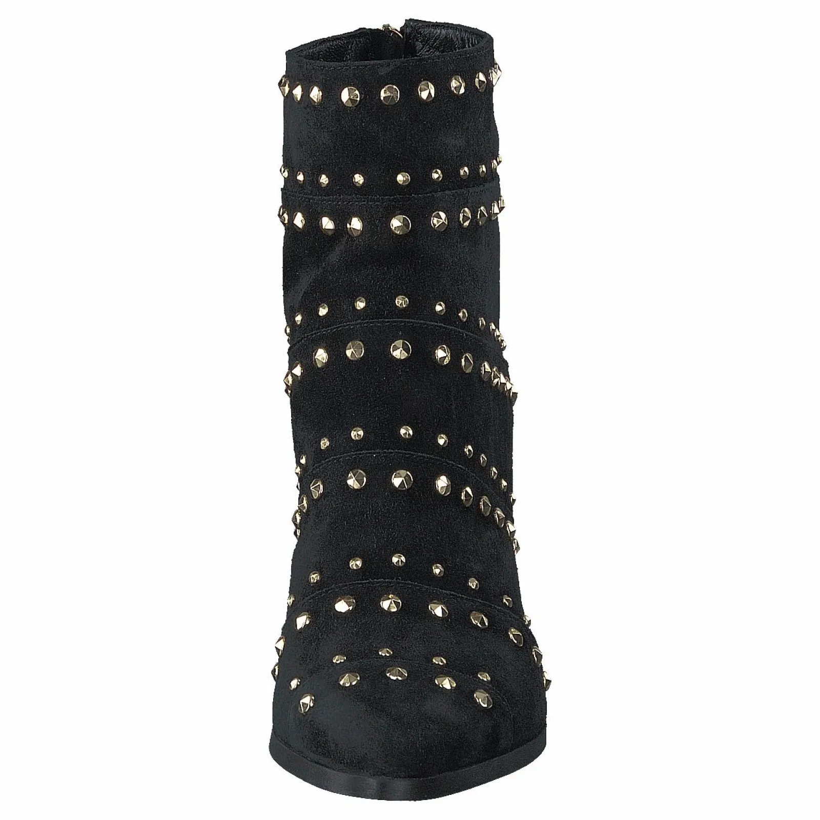 A Pair Bootlet W/Rivets Black Suede