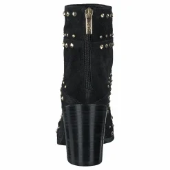 A Pair Bootlet W/Rivets Black Suede