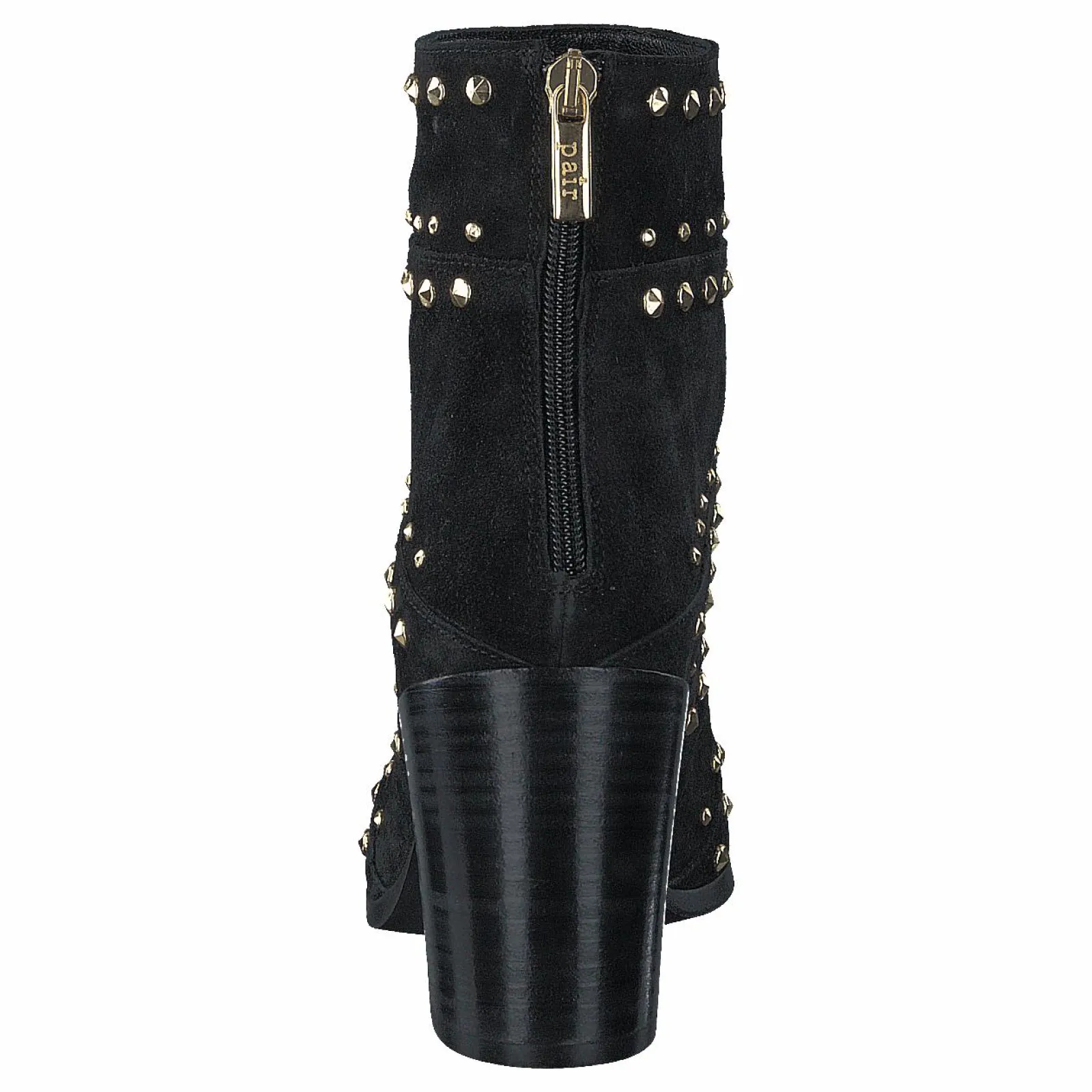 A Pair Bootlet W/Rivets Black Suede