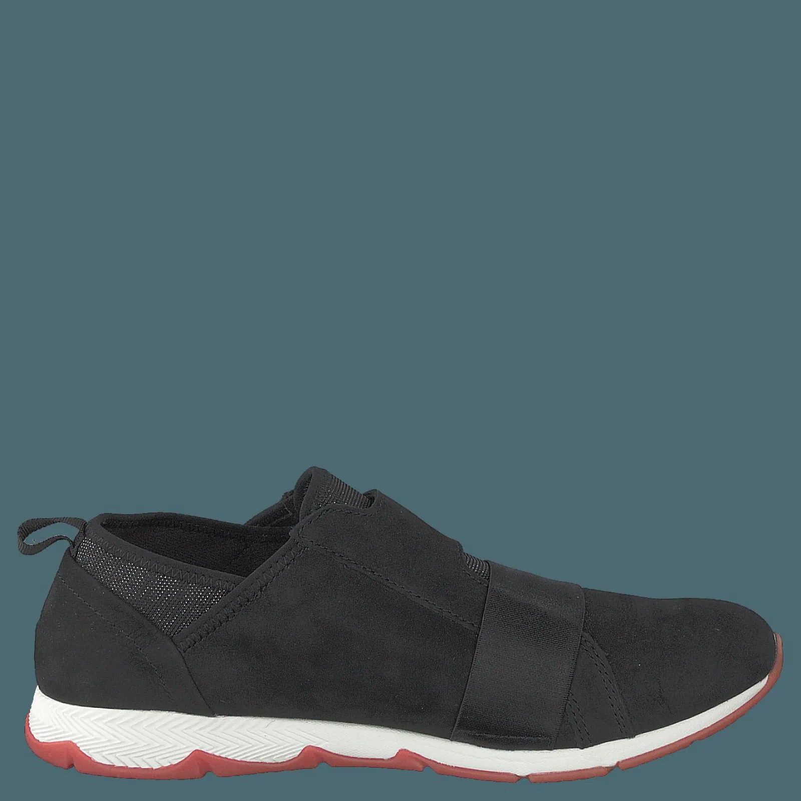 Hush Puppies Cesky Strap Slip On Black Nubuck