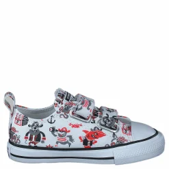 Barn Converse Chuck Taylor All Star 2v Pirat 102-white/university Red/black