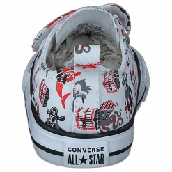 Barn Converse Chuck Taylor All Star 2v Pirat 102-white/university Red/black