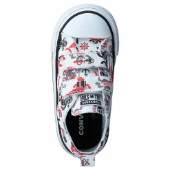 Barn Converse Chuck Taylor All Star 2v Pirat 102-white/university Red/black