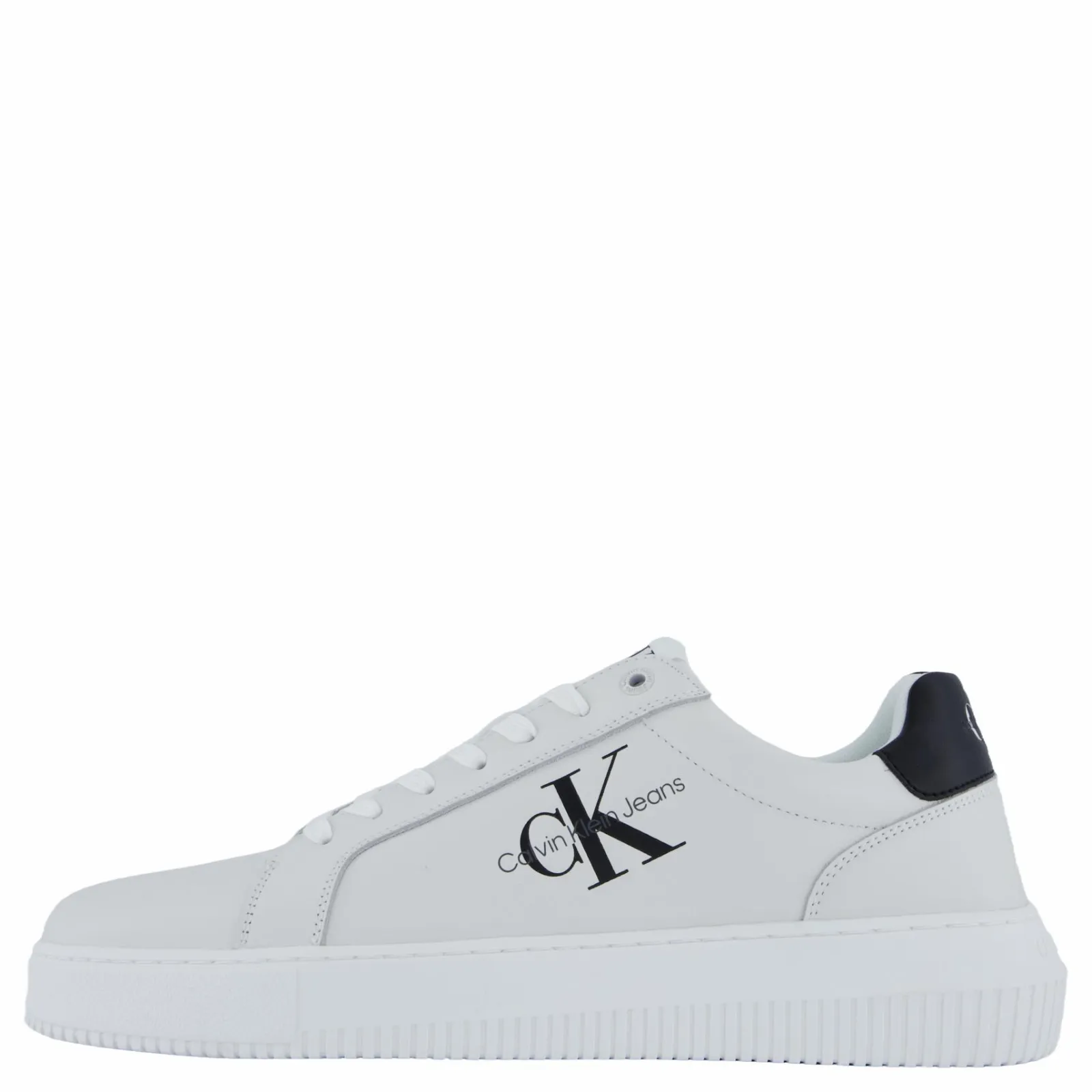 Calvin Klein Chunky Cupsole Mono Lth Bright White/black