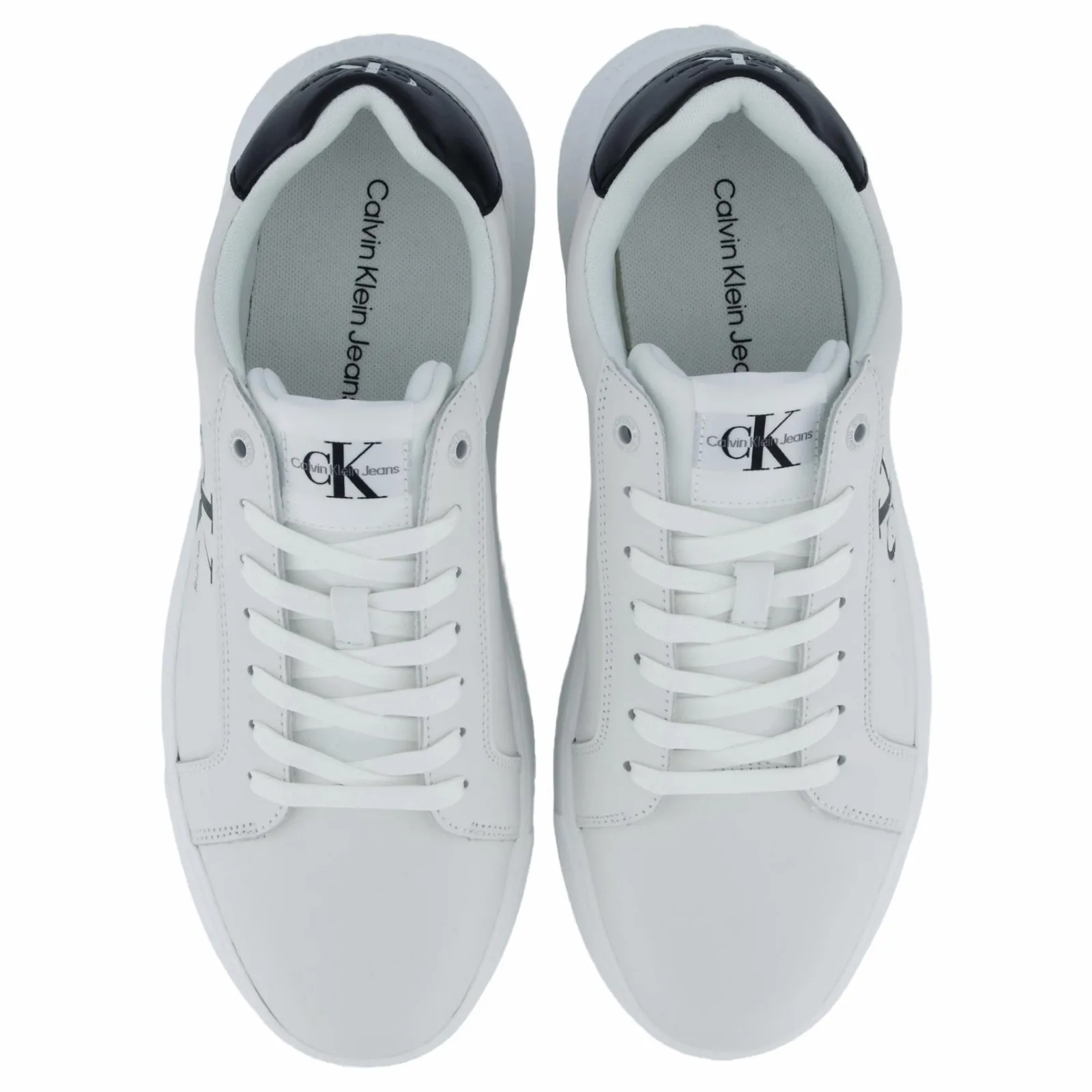 Calvin Klein Chunky Cupsole Mono Lth Bright White/black