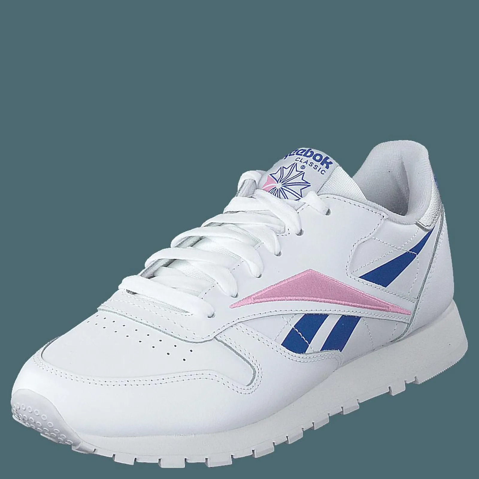 Reebok Classic Cl Lthr White/humble Blue/jasmine Pink