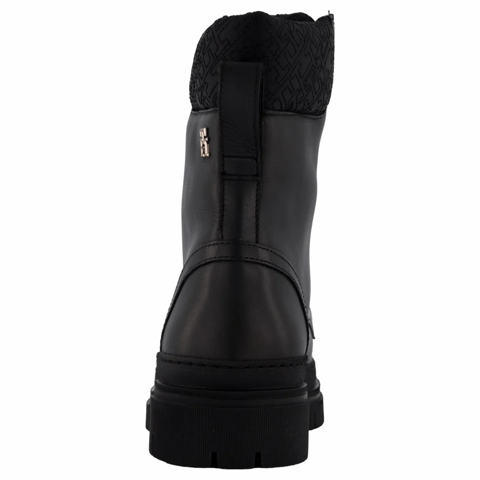 Tommy Hilfiger Cleated Lace-up Lthr Mix Mono Black