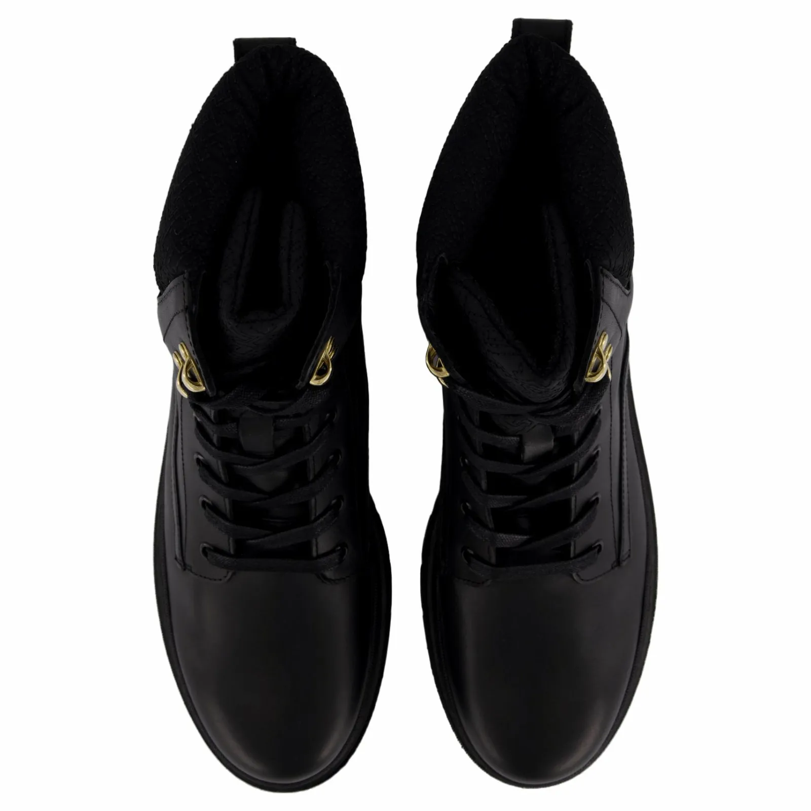 Tommy Hilfiger Cleated Lace-up Lthr Mix Mono Black