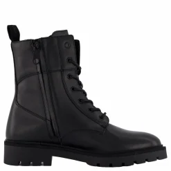 Calvin Klein Combat Boot Mid Zip Lth In Cal Triple Black
