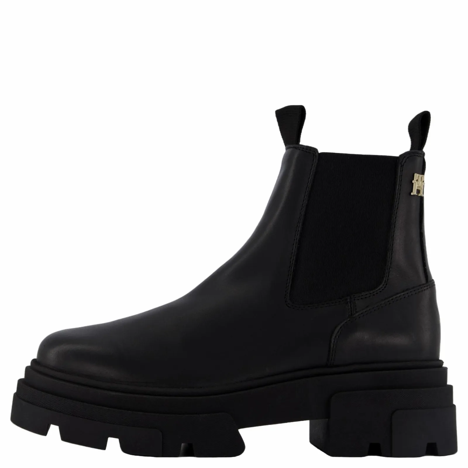 Tommy Hilfiger Combat Leather Low Chelsea Black