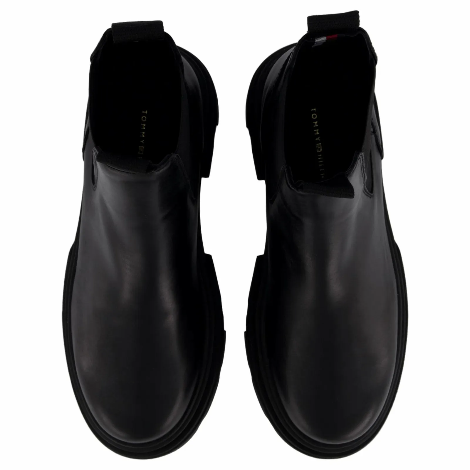 Tommy Hilfiger Combat Leather Low Chelsea Black