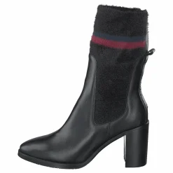 Tommy Hilfiger Cosy High Heel Leather Black