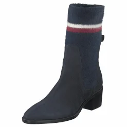 Tommy Hilfiger Cosy Mid Heel Suede Cki Midnight