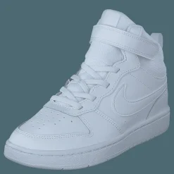 Barn Nike Court Borough Mid 2 Little Kids' Shoes WHITE/WHITE-WHITE