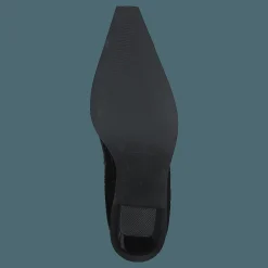 NA-KD Croc Pointy Block Heel Black